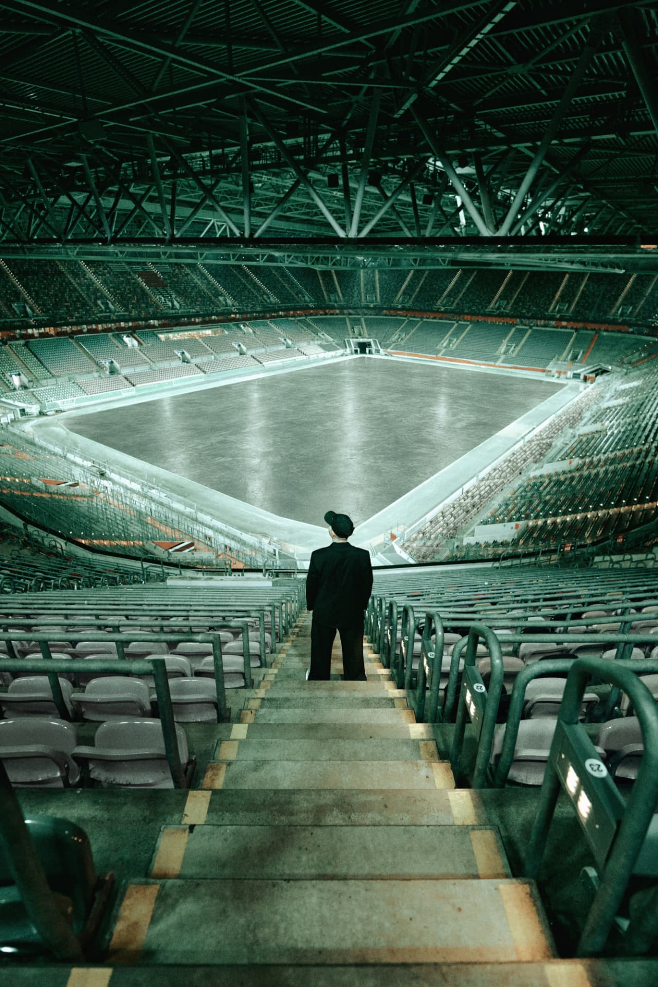 Top tier rows with a panoramic view over the arena
